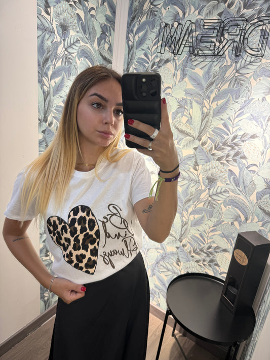 T-shirt love Leopard